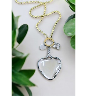 Çok Kalpli Çelik Charm Kolye