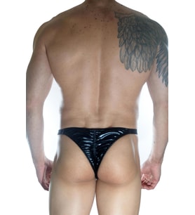 Mulvxbrf Brf02  Erkek Arkası Büzgülü Siyah Lame Brazillian Slip (Mulvix)