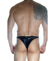 Mulvxbrf Brf02  Erkek Arkası Büzgülü Siyah Lame Brazillian Slip (Mulvix)