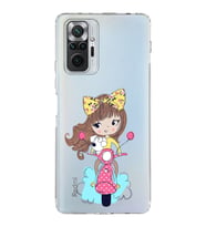 Xiaomi Redmi Note 10 Pro 4G  Kamera Korumalı Kapak Vespagirl Tasarımlı Şeffaf  Kılıf