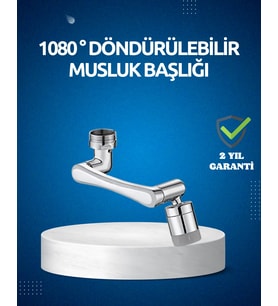 Dönen Musluk Başlığı 1080 Derece Ayarlanabilir Filtreli Sprey Uç