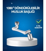 Dönen Musluk Başlığı 1080 Derece Ayarlanabilir Filtreli Sprey Uç