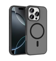 iPhone 16 Pro Max Kılıf M-safe Şarj Özellikli Babet Kılıf (Siyah)