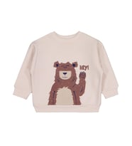 Civil Boys Hey Ayı Baskılı 2-5 Yaş Sweatshirt - Bej