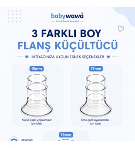 Göğüs Pompası Kalkanı Silikon Flanş Küçültücü 15-17-19mm