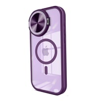 İphone 15 Pro Max Kılıf Teleskop Lens Magsafe Silikon Kapak - Derin Mor