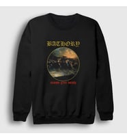Presmono Unisex Siyah Blood Fire Death Bathory Sweatshirt 376773tt