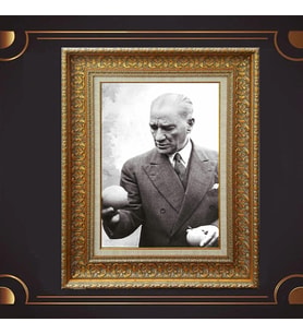 ÖZEL SERİ ALTIN VARAKLI ATATÜRK TABLO S987