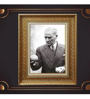 ÖZEL SERİ ALTIN VARAKLI ATATÜRK TABLO S987