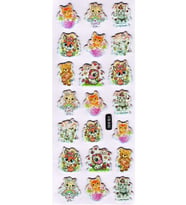 Sticker Kabartmalı Sticker Defter Planlayıcı Etiket (cb630) 16x7 cm- Sevimli Kediler