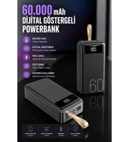 Northcity 60.000 Mah 4 Çıkışlı Taşınabilir Powerbank - Dijital Göstergeli ve Uzun Süreli Şarj