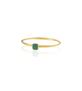 Kadir Jewellery Zirkon Taşlı Ayarlanabilir 22 Ayar Altın Kaplama Bilezik (K.Yeşil)