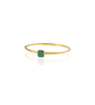 Kadir Jewellery Zirkon Taşlı Ayarlanabilir 22 Ayar Altın Kaplama Bilezik (K.Yeşil)