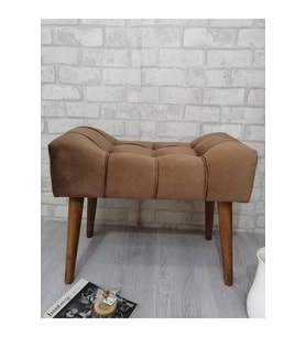 Ahşap Ayak Puf Modern Tasarım Çima Dikiş
