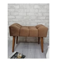 Ahşap Ayak Puf Modern Tasarım Çima Dikiş