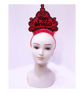 Periboia Happy Birthday Neon Kırmızı Doğum Günü Tacı (Karışık)