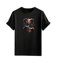 Animasyon Görselli  Unisex (Tshirt) Tişört (Siyah)
