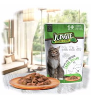 Jungle Pouch Gravy Soslu Tavuklu Yaş Kedi Maması 100 Gr