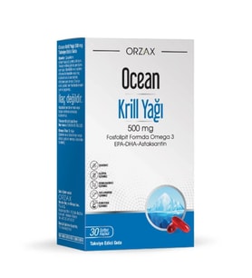Ocean Krill Oil Balık Yağı İçeren Takviye Edici Gıda 30 Kapsül