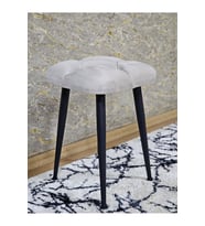 Kare Siyah Boyalı Konik Ayaklı Tabure - Oturak - Bar Taburesi - Ayaklı Tabure Krem Renk 48 x 33 Boyut/Ebat (Çok Renkli)