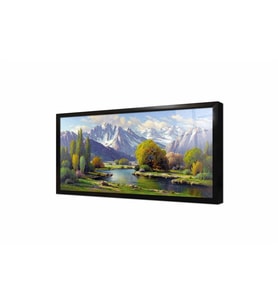 Tablosan Dağlı Doğa Manzarası Çerçeveli Cam Tablo