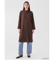LCW Modest Kahverengi Modal Karışımlı Oversize Kadın Gömlek Tunik