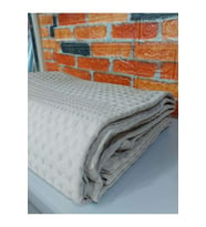 Şaheser %100 Pamuk Çift Kişilik Pike 240x220 (Tek Pike)-Sütlü Kahve