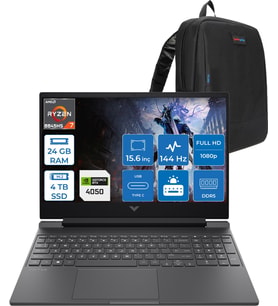 Hp Victus 15-FB3706NT Amd Ryzen 7 8845HS 24GB Ddr5 4tb SSD 6GB/RTX4050/75W 15.6" Fhd IPS 144Hz Windows 11 Pro Taşınabilir Bilgisayar B9KM3EAP08 + Zettaçanta