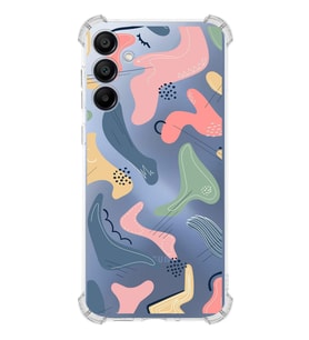 PrintiFy Samsung Galaxy A16 Uyumlu Kamera Korumalı Abstract Tasarımlı Şeffaf Airbag Silikon Kılıf