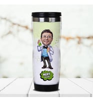 Kişiye Özel Kimyagere Hediye Karikatürlü Termos Bardak