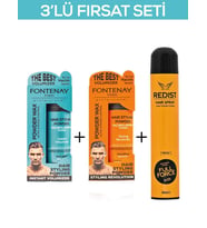 Fontenay Saç Şekillendirici Pudra Toz Wax Ultra Strong Turuncu 20gr + Matt Effect Mavi 20 gr + 400ml Saç Spreyi 2 3'lü Set