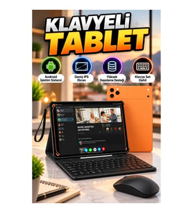 Klavyeli Android Tablet PC Seti – IPS Geniş Ekran, Yüksek Depolama Desteği