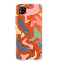 Xiaomi Redmi 9C Uyumlu Kapak Abstract Tasarımlı Şeffaf Silikon Kılıf