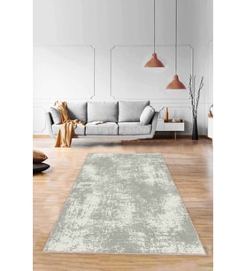 Bej Sade Desensiz Kaymaz Tabanlı Dekoratif Halı SS07 - 100 x 160 cm