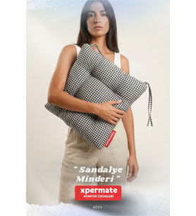 Pötikareli Sandalye Minderi 40x40 Pofidik Piknik Minderi Siyah