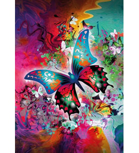 Nova 44001 - 1500 Parça Fantastik Kelebek Mini Puzzle