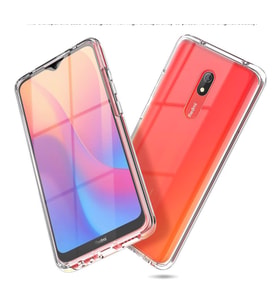Xiaomi Redmi 8A 360 Derece Kılıf Şeffaf Silikon Ön Arka