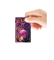 Leopar Pembe Gözlüklü Ütopik Parlak Kredi/Banka Kart Kaplama Sticker