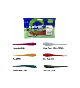 Spiinx Sandworm 6cm 18P Hot Red Lrf Silikon Sahte Yem