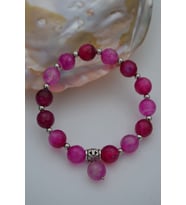 STONEAGE JEWELLERY Pembe Akik Taşlı Bileklik