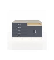 Kronos Konsol 2 Raflı 5 Çekmeceli 2 Kapaklı 176x59x99 Aytaşı-Antrasit