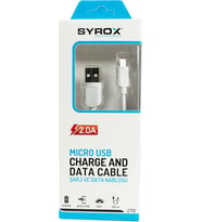 C70 2.0 MAH S6/S7 1.2 MT Mikro Kablo, Beyaz