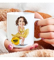 Kişiye Özel Marilyn Monroe Karikatürlü Kupa Bardak