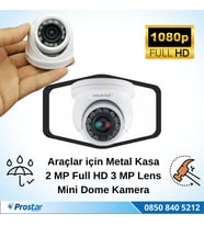 Araçlar Için Mini Metal Dome 2 Mp Full Hd Gece Görüşlü Kamera Geniş Açılı
