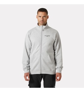 Klasik Logolu Fermuarlı Sweatshirt M-931 AÇIK GRİ (Silver)