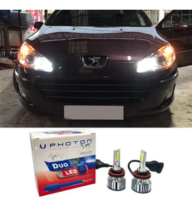 Peugeot 407 Led Xenon Kısa Far Ampulü H1 Duo Yeni Seri Beyaz
