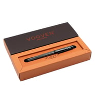 Vogven Marka İsme Özel Premium Çizgi Detaylı Roller Kalem - Antrasit (Füme)