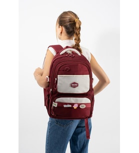 Ventis Unisex Okul Çantası Lise Ortaokul Sırt Çantası 43*30 Cm Su Geçirmez Kumaş Çok Cepli Vnt1-B