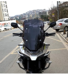 MOTOCAM CF Moto 800 MT Ön Cam 2019-2026 Model 57cm Siyah Renkli 4mm İADE YOKTUR