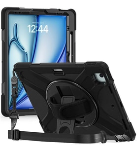 Apple iPad Air 11 2025 Kılıf (A3266-A3267) Heavy Defender Siyah [iPad Air 11 2025 ile Uyumlu Kılıf - Siyah]
